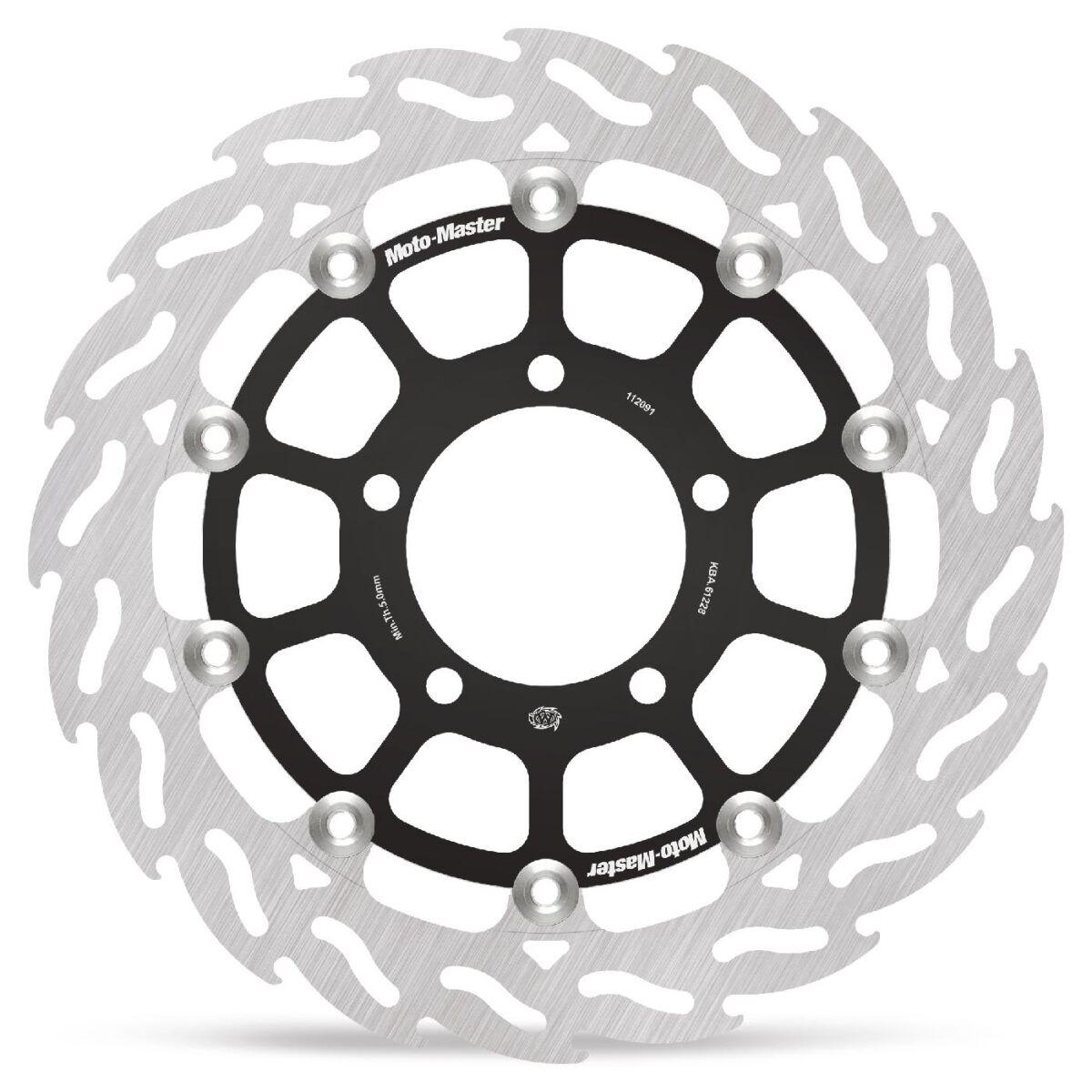 Moto Master Black 112091 - 112091 - Flame Series Front Right Brake Disc - Kawasaki Zx-6 R 600 2007-2016