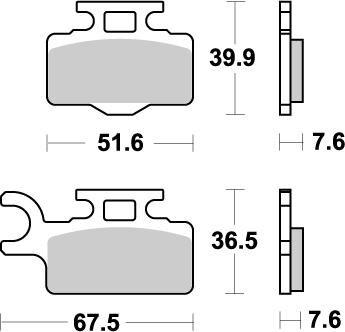Moto Master 94121 - 094121 - Nitro Front Brake Pads - Suzuki Rm65 2003-2005