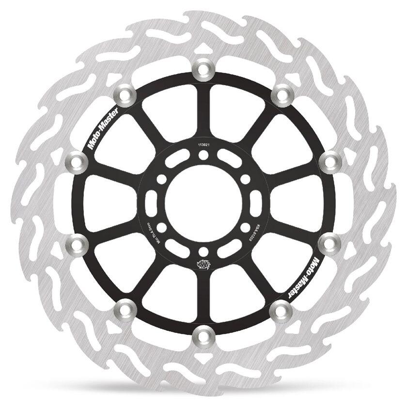 Moto Master Black/Silver/Stainless Steel 113021 - Flame Disc For Laverda 650 Ghost 1996-1997 Front Right