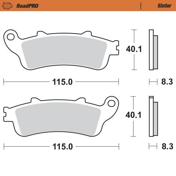 405202 - Moto Master RoadPRO Sinder Rear Brake Pads For Honda CB 1100SF 2000-2003