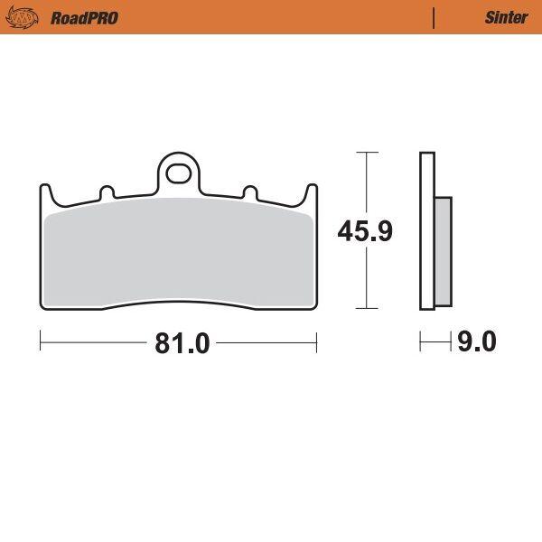 405901 - 405901 - Moto Master Roadpro Sinder Front Brake Pads - BMW R 850 R 1999-2006