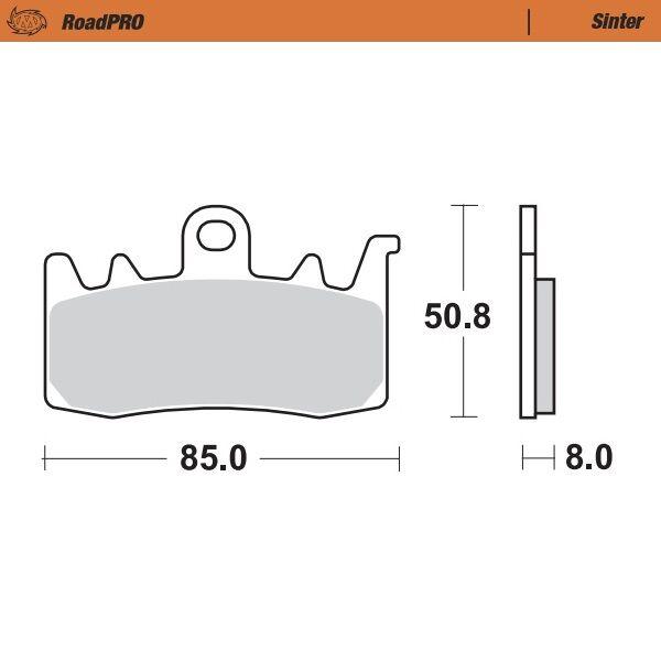 408001 - Moto Master RoadPRO Sinter Brake Pads Front For Husqvarna 701 Supermoto 2021-2022 Front