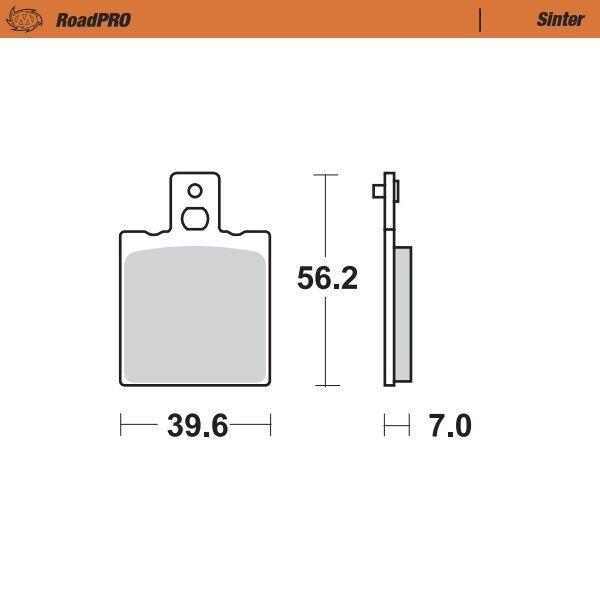 401702 - Moto Master RoadPRO Sinter Brake Pads Rear For Moto Morini 400 S 1982-1984 Rear