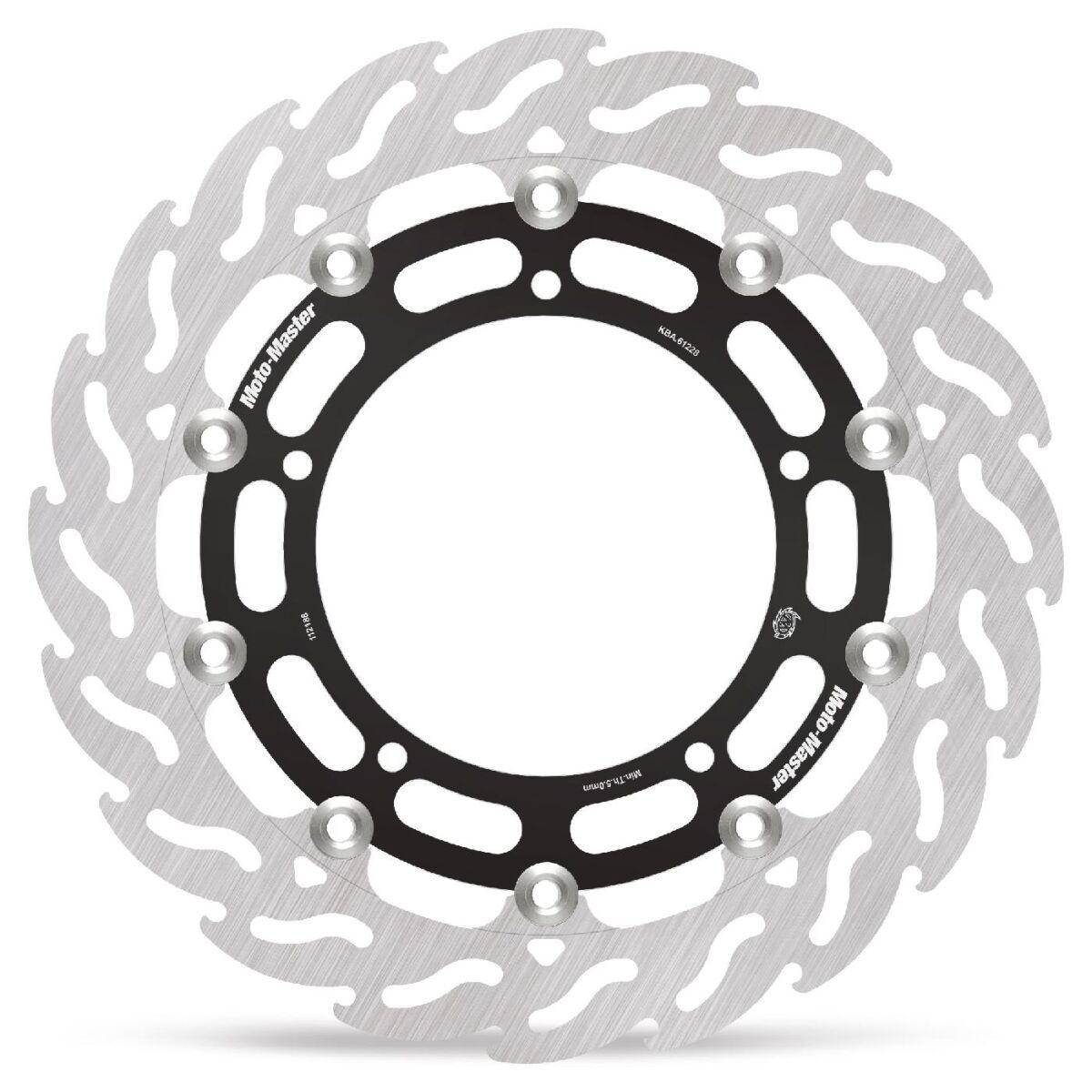 Moto Master Black 112188 - Flame Series Floating Brake Disc For Yamaha Fz6 600 N 2004-2008 - Front Left
