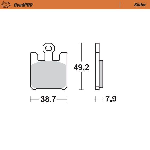 406101 - Moto Master RoadPRO Sinter Brake Pads Front For Suzuki GSX-R 1000 2003 Front