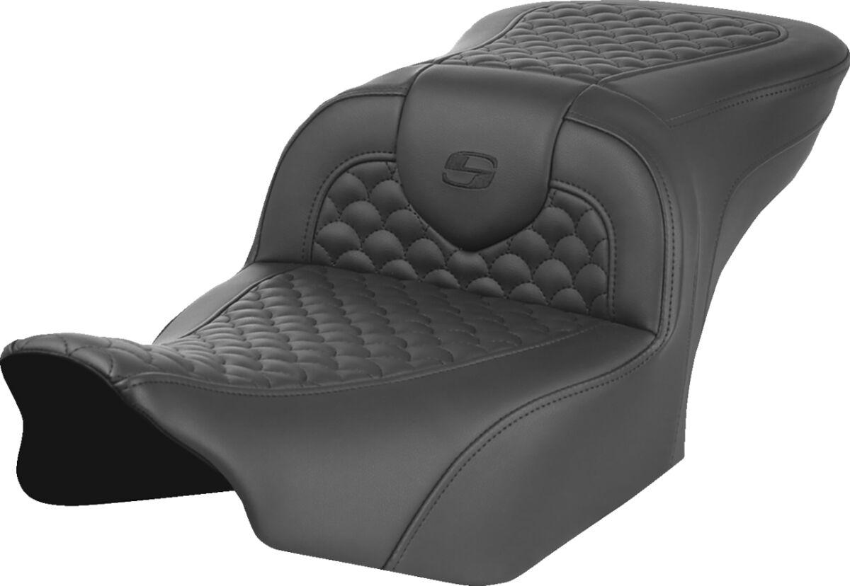823-07-20800 - Saddlemen Roadsofa Scallop Stitch Seat For Harley Davidson FLHX 1923 2024-2026 - Black