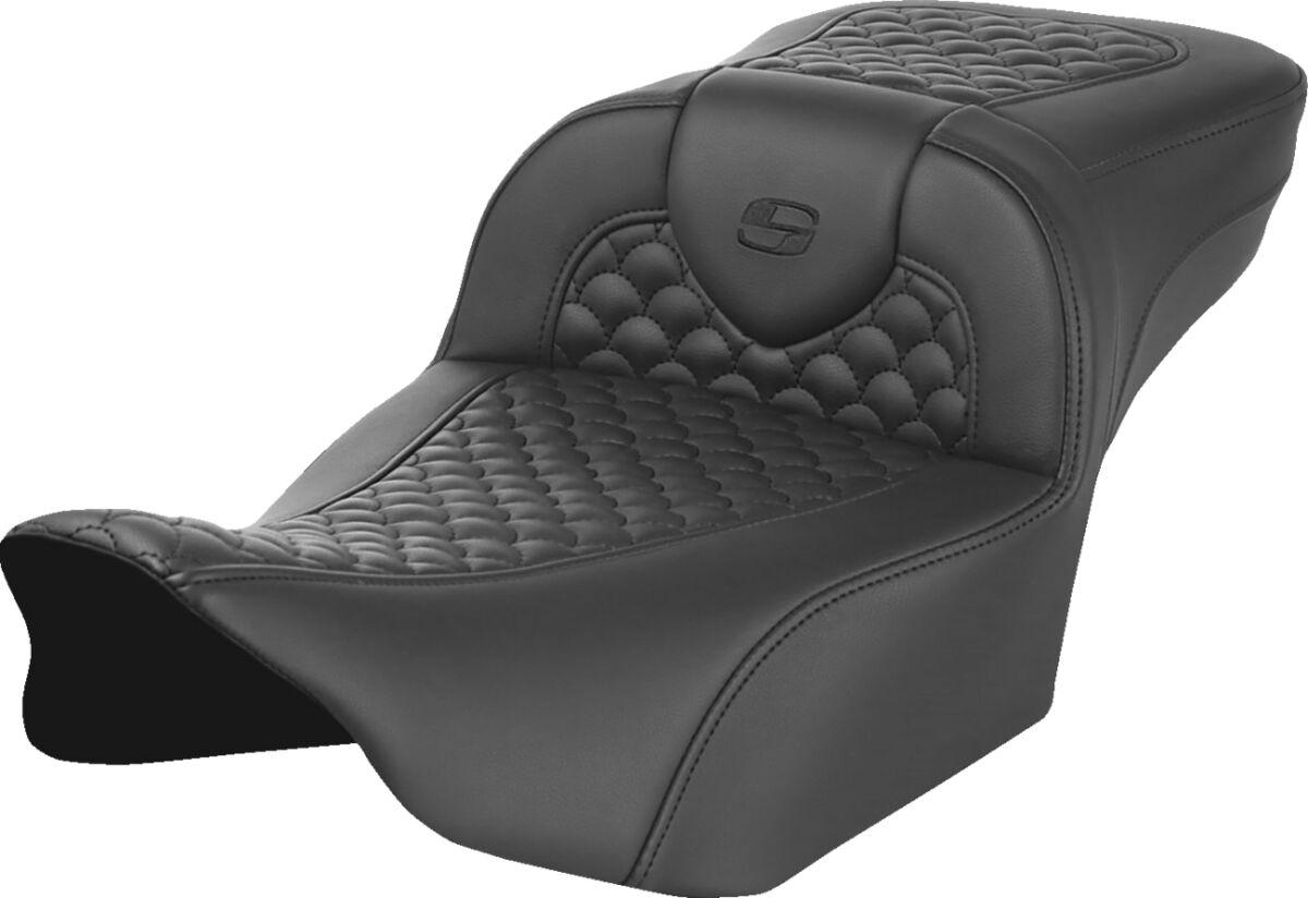 823-07-20900 - Saddlemen Roadsofa Scallop Stitch Seat For Harley Davidson FLHX 1923 2024-2026 - Black