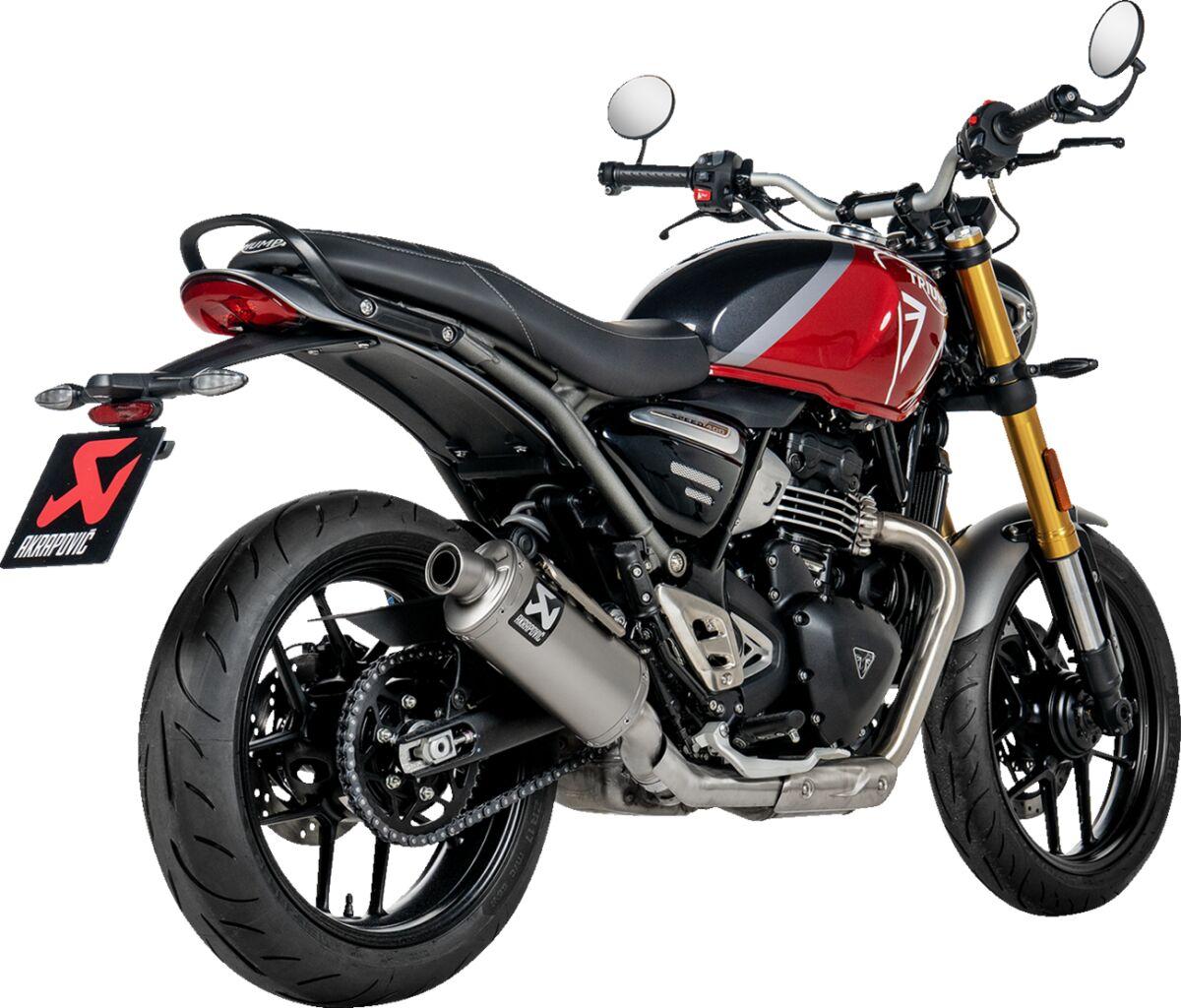 S-T4SO1-HDT - Akrapovic Line Titanium Silencer For Triumph Scrambler 400 X ABS 2024-2026