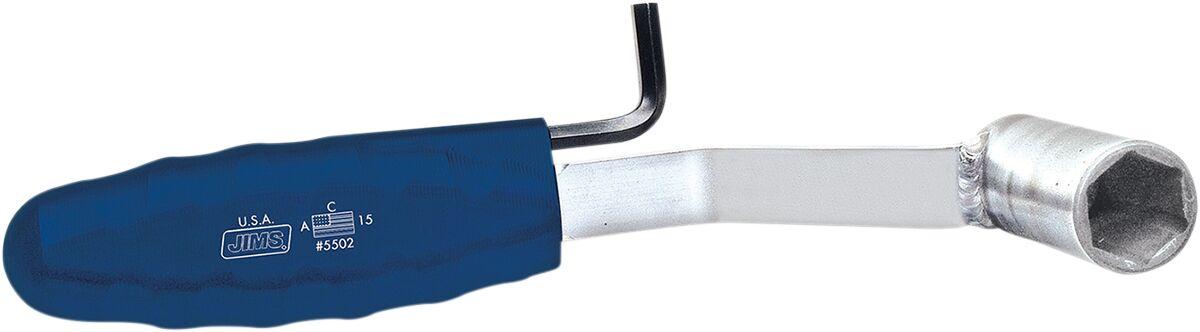 5502 - Jims Ultimate Clutch Adjusting Tool - Harley Davidson FXWG 1340 1985-1986 - Blue/Chrome