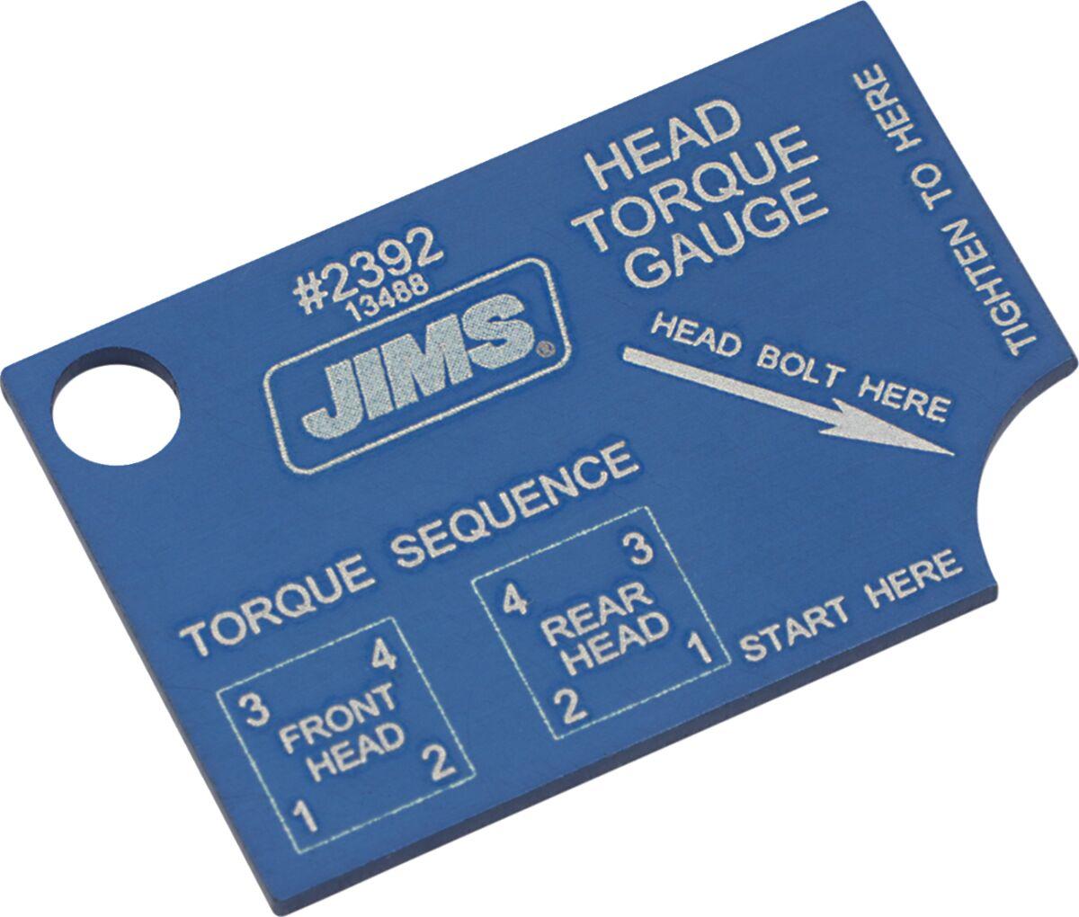 2392 - Jims Head Bolt Torque Gauge - Harley Davidson XR1200 X 2011-2012 - Blue