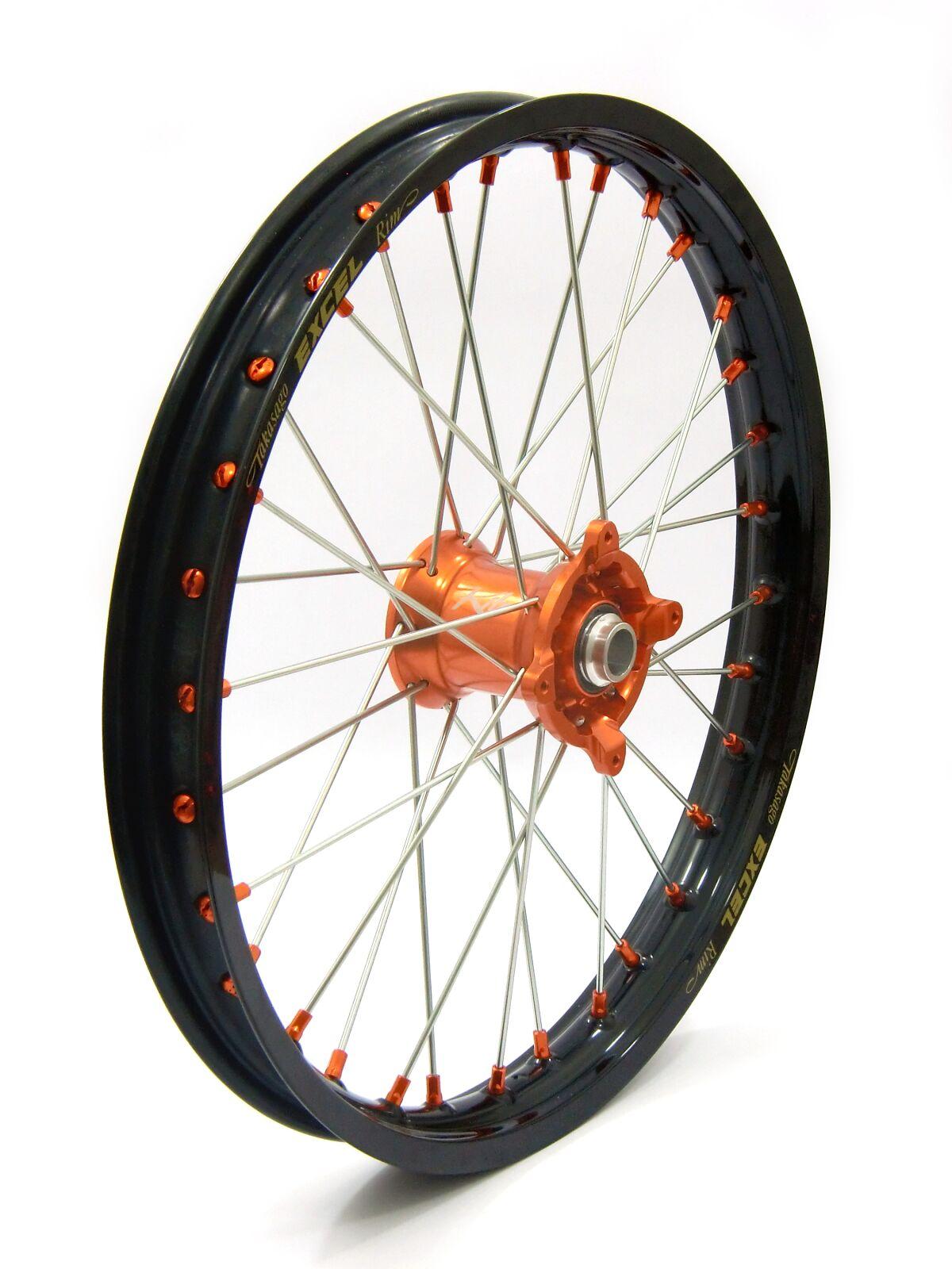 20.247.0.AR - Kite Elite MX 21" Front Wheel - KTM SXF450 2015-2024 - Black/Orange Hub/Silver