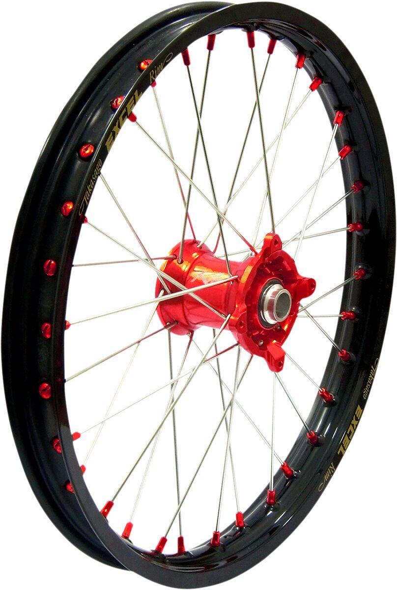 20.247.0.RO - Kite Elite MX 21" Front Wheel - KTM SXF450 2015-2024 - Black/Red Hub/Silver