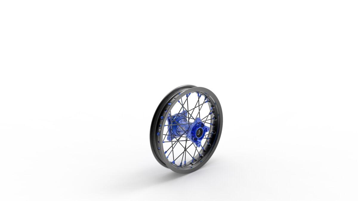 20.730.1.BL - Kite Elite MX 14" Rear Wheel - Husqvarna TC85 2021-2024 - Black/Blue Hub