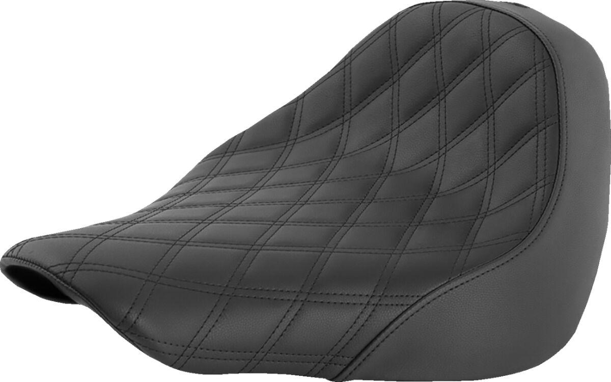 818-27-002LS - Saddlemen Renegade Lattice Stitch Solo Seat For Harley Davidson FLFB 1750 2018-2020 - Black