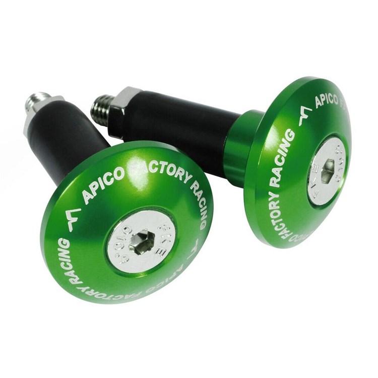 Apico Green Handlebar Bar End Plugs - 14Mm