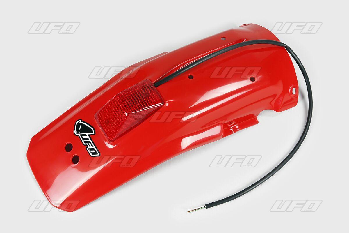 Ufo Light/Red Ho02650#069 - Enduro Rear Fender With Tail - Honda Xr600r 1988-2000
