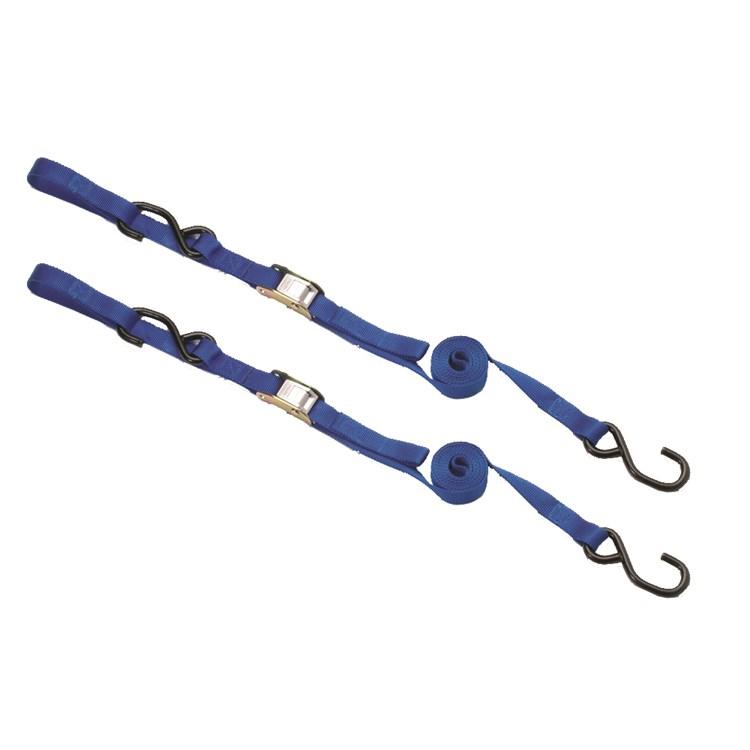 Raceline Blue Heavy Duty Tie Down Straps With Extra Loop Hook