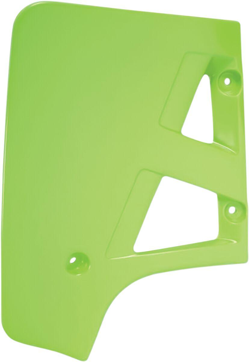 KA02702#026 - UFO Radiator Scoops - Kawasaki KX 125/250/500 1987 - Green
