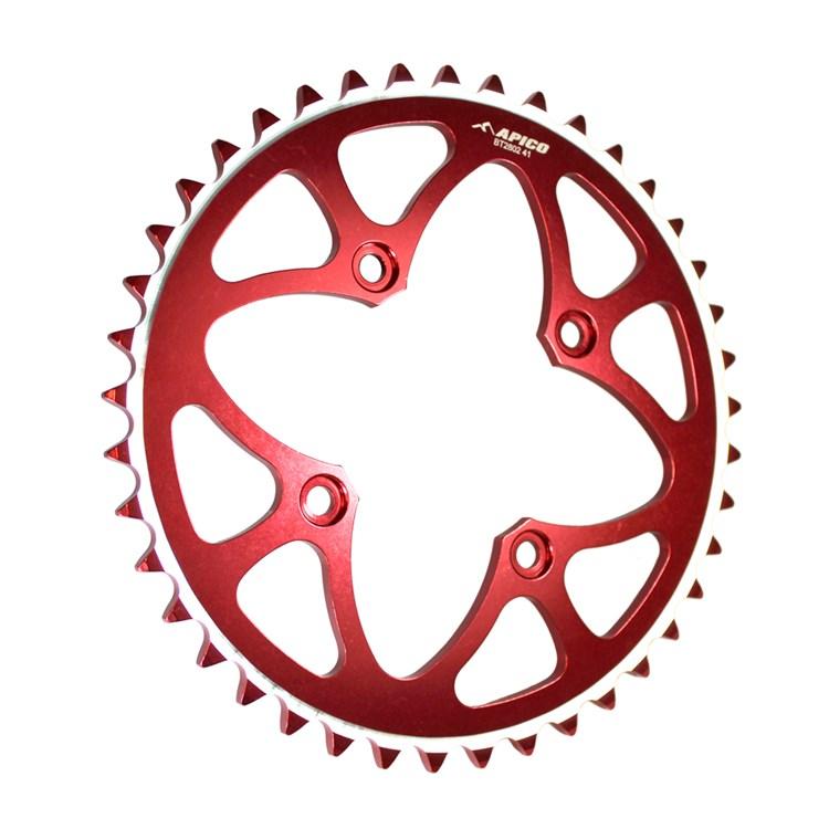Apico Red Rear Sprocket - Gas Gas 2000-22, Montesa 4Rt 2005-22, Sherco Trials 2002-22 - /44T