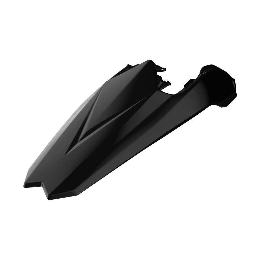Polisport Black Rear Fender & Side Panel Unit - Beta 2T & 4T Rr 2018-19, X-Trainer 2015-22