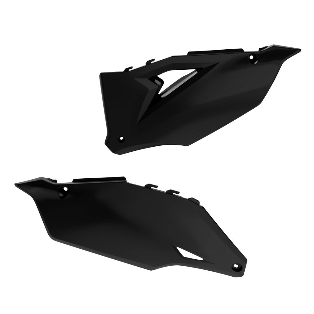 Polisport Black Side Panels - Kawasaki Kxf250 2021-23, Kxf450 2019-23