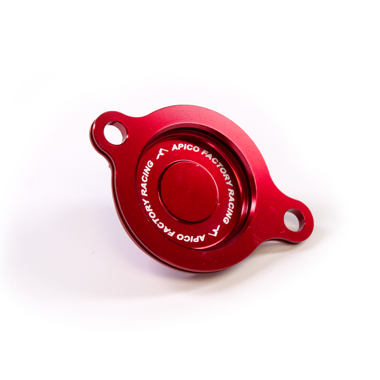 Apico Red Oil Filter Cover - Honda Crf250r 2018-24, Crf450r 2017-24, Crf 250/450Rx 2017-24, Crf450x 2019-24