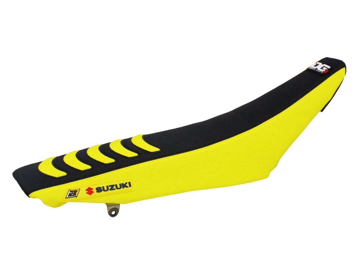1328H - Blackbird Double Grip 3 Seat Cover - Suzuki RMZ250 2007-18 - Yellow/Black