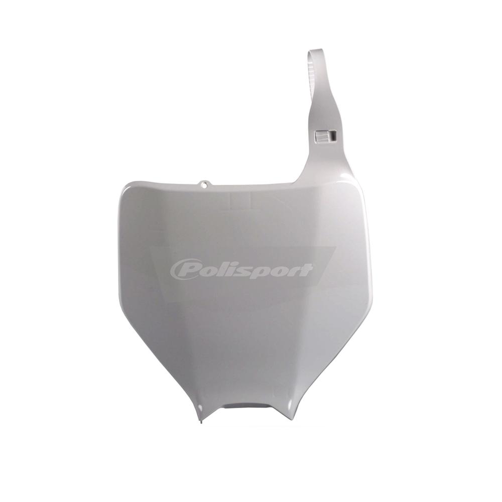 Polisport White Front Number Board - Kawasaki Kx 125/250 & Kxf 250/450 2003-08, Suzuki Rmz250 2004-06