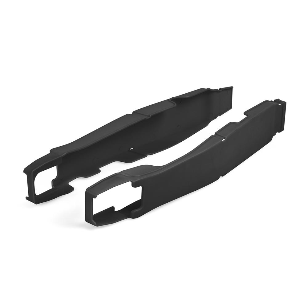 Polisport Black Swingarm Protectors - Suzuki Rmz250 2010-18, Rmz450 2010-17