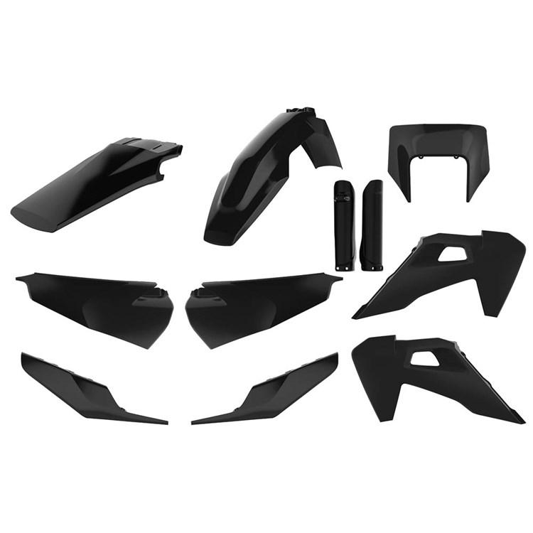 Polisport Black Plastics Kit - Husqvarna Te 150/300, Fe 250/501 2020-23