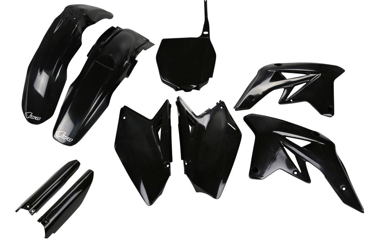 Ufo Black Sukit407f@001 - Full Plastics Kit - Suzuki Rmz250 2007-08