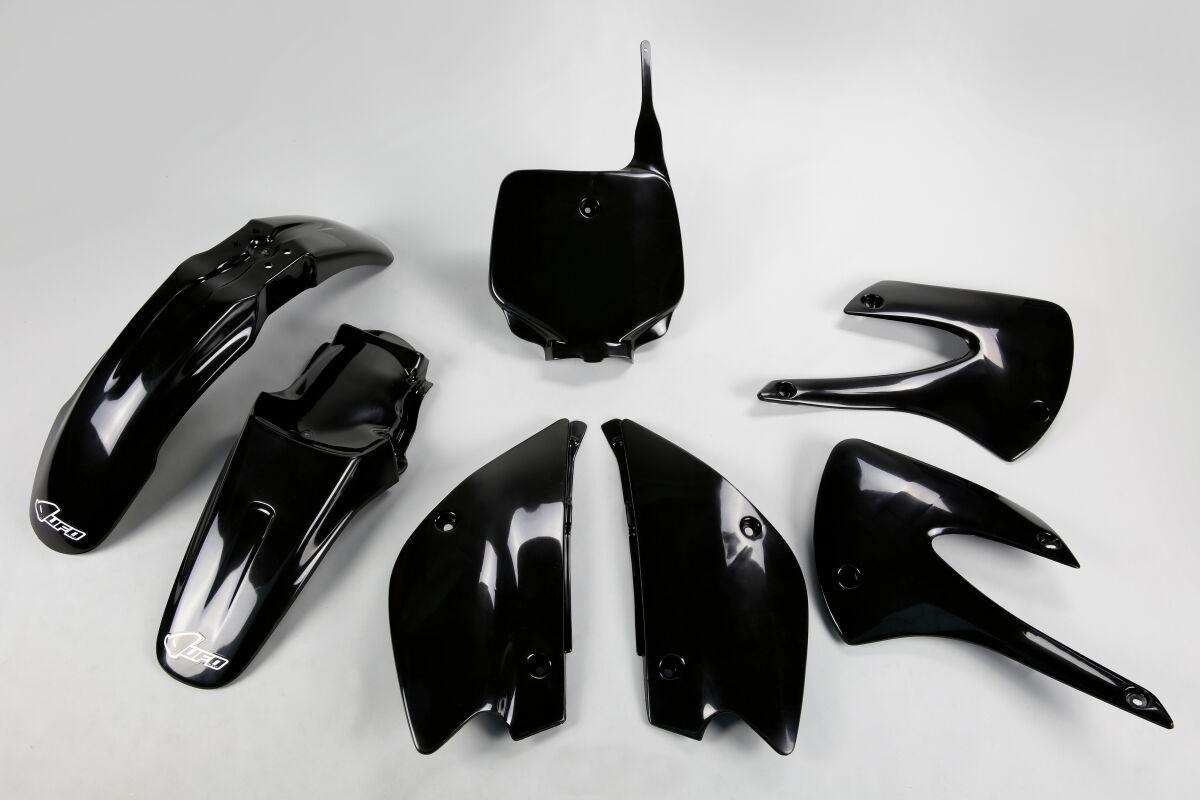 Ufo Black Kakit214k@001 - Full Plastics Kit - Kawasaki Kx85 2001-12