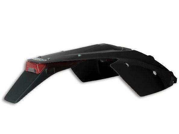 KT03081#001 - UFO Enduro Rear Fender With Tail Light - KTM EXC 125/200/300 2004-07 - Black