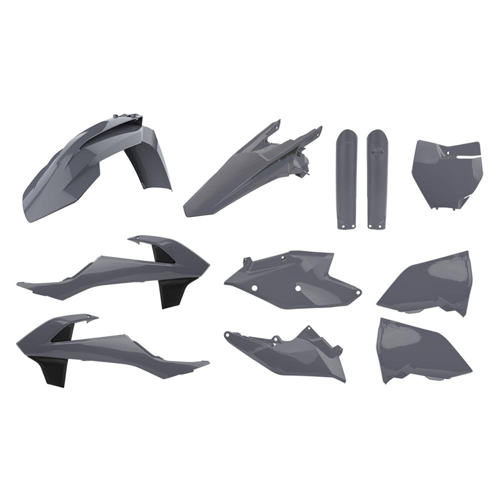 Polisport Grey Full Plastics Kit - Ktm Sx 125/150/250 & Sxf 250/350/450 2016-18 - Nardo