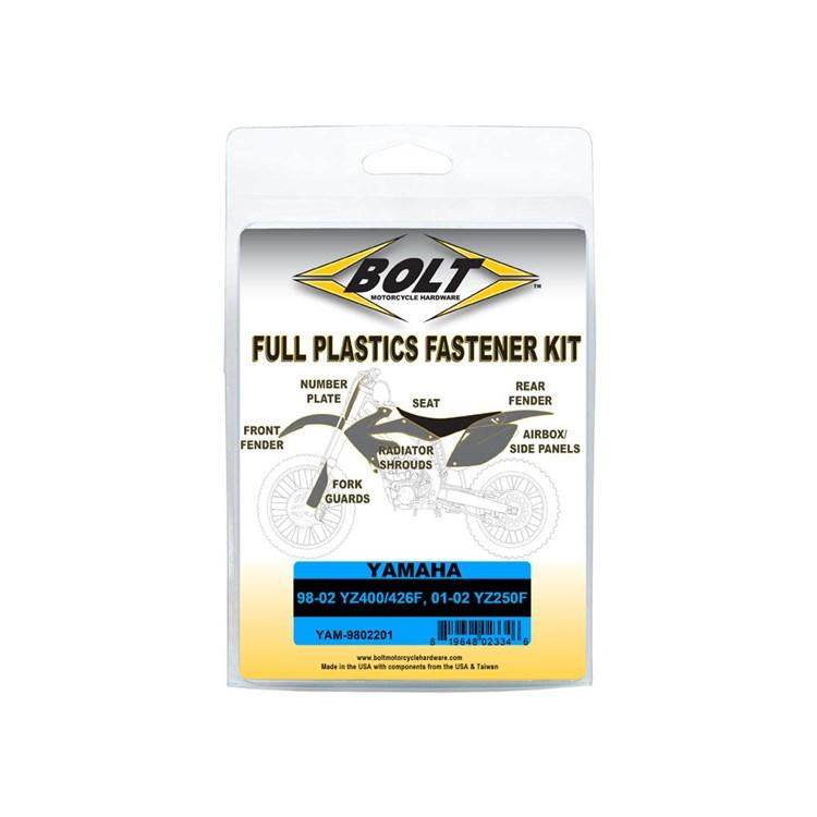 Bolt Hardware Plastic Fastener Kit - Yamaha YZF250 2001-02, YZ400 1998-2002