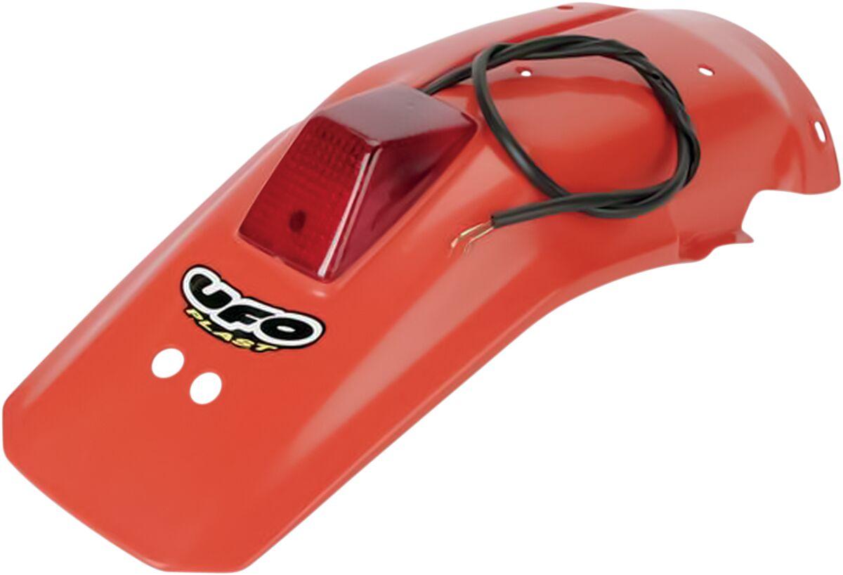 Ufo Light/Red Ho02650#121 - Enduro Rear Fender With Tail - Honda Xr600r 1988-98