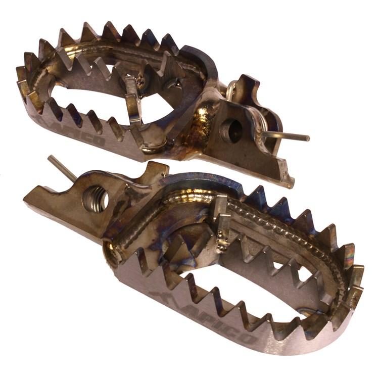 Apico Titanium Foot Pegs - Honda Cr 125/250 2002-07, Crf150r 2007-24, Crf250r 2004-24, Crf450r 2002-24