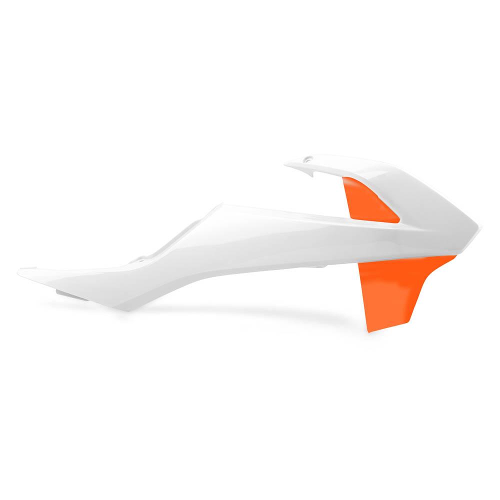 Polisport White/Orange Radiator Scoops - Ktm Sx65 2016-23 - / Oem '19