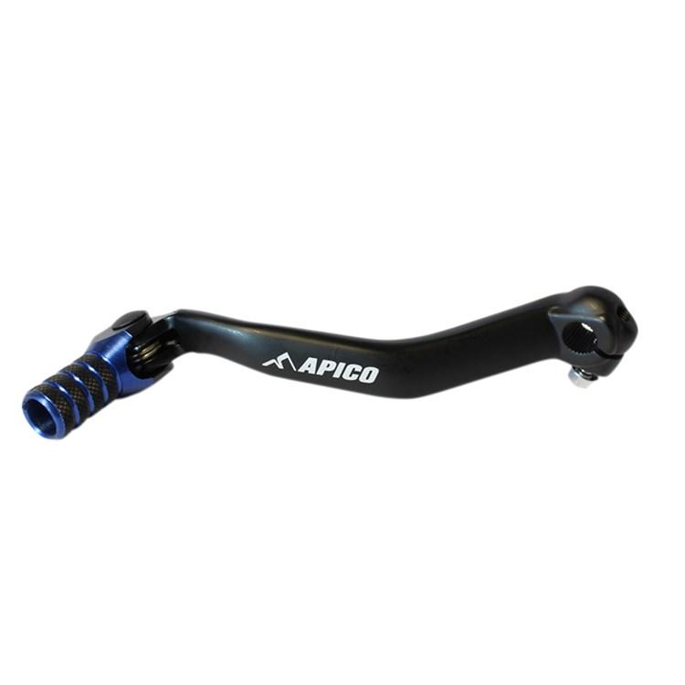 Apico Elite Gear Pedal - Yamaha YZ 125/250 2005-22, YZ250X 2016-22 - Black/ Blue