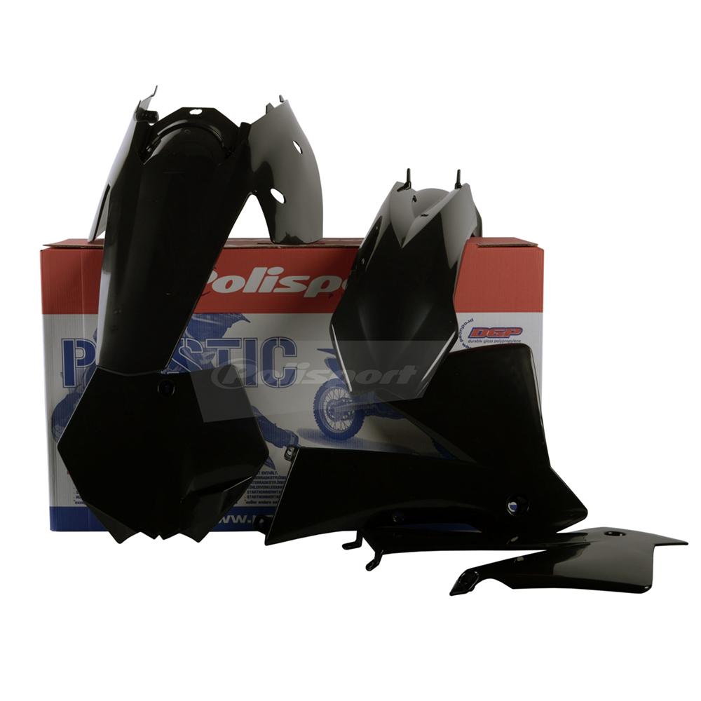 Polisport Black Plastics Kit - Ktm Sx 2003-04, Exc/ Exc-F 2004