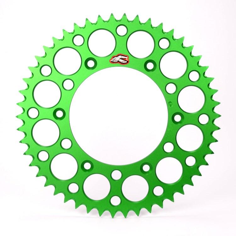 Renthal Ultralight Rear Sprocket - Kawasaki KX 125/250 1980-2008, KXF 250/450 2004-24 - 48T Green