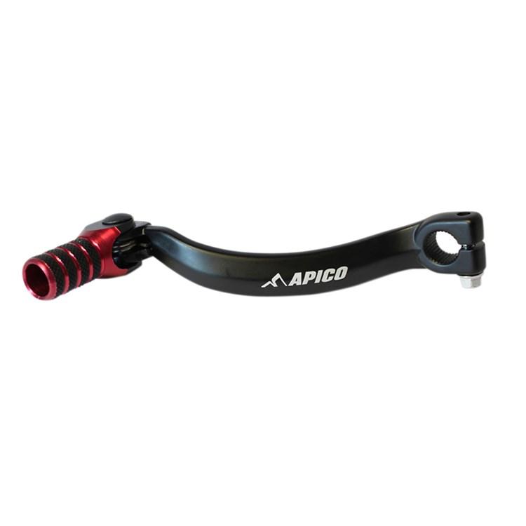 Apico Elite Gear Pedal - Honda CR125 1987-2007 - Black/Red