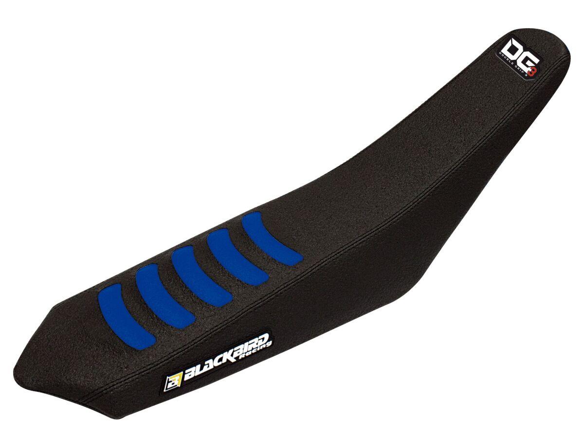 1E01H - Blackbird Double Grip 3 Seat Cover - Sherco SE-R/ SEF-R 250/300 2017-19 - Black/Blue