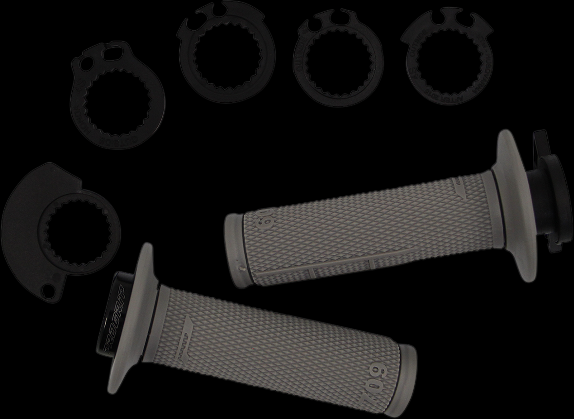 Pro Grip 709 Lock On Grips With 6 Cams - Grey