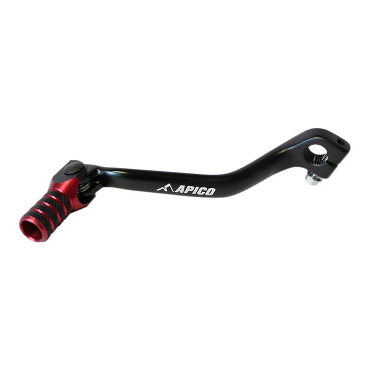 Apico Black/Red Elite Gear Pedal - Honda Cr250 1987-2003, Cr500 1984-2001