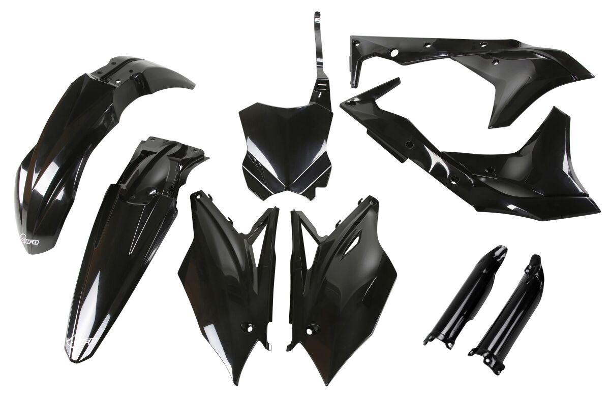 KAKIT224F@001 - UFO Full Plastics Kit - Kawasaki KXF250 2017 - Black