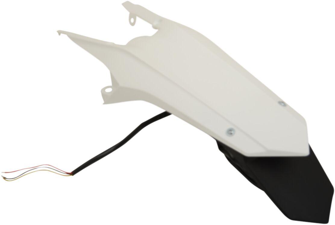 HU03362#041 - UFO Rear Fender With Tail Light - Husqvarna FE 250/350/450/501 2014-18, TE 125/250/300 2014-17 - White