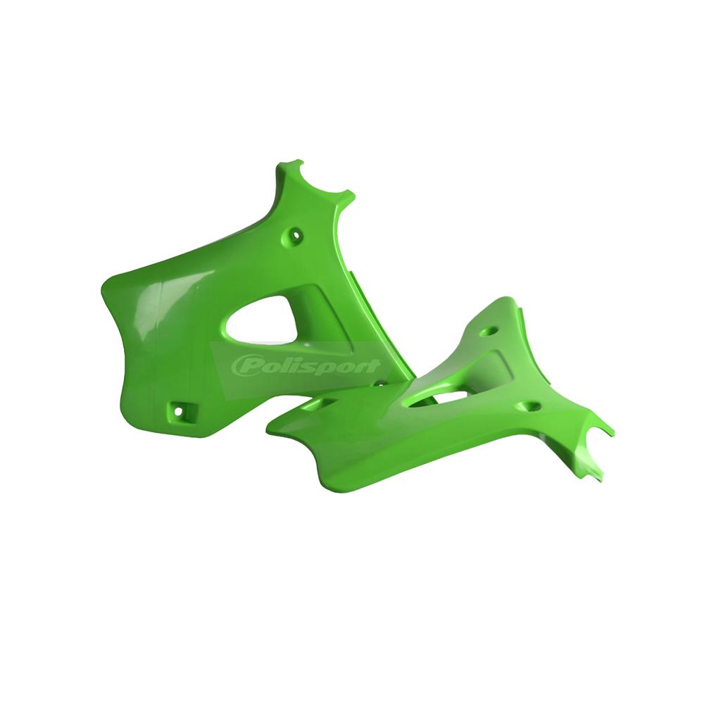 Polisport Green Radiator Scoops - Kawasaki Kx 125/250 1994-98