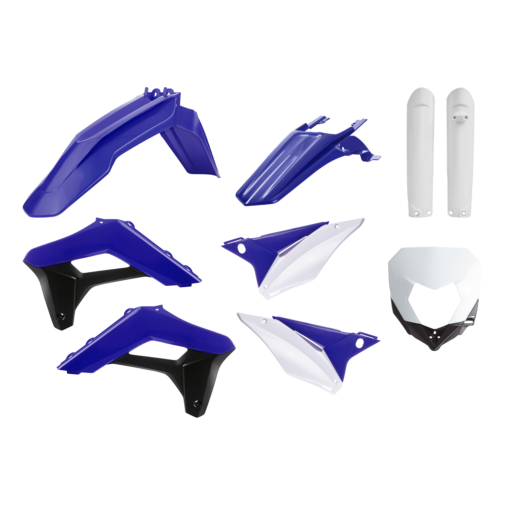 Polisport Blue/White Enduro Plastics Kit - Sherco Se-R & Se-F Models 2017-23 - Oem ()