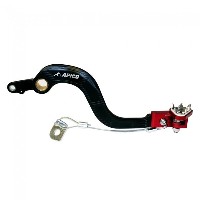 Apico Black/Red Forged Brake Pedal - Honda Cr250 2002-07